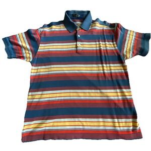 Callaway Golf Men's Striped‎ Polo Golf Shirt Large